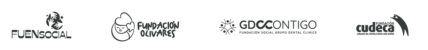 Espacio Social Gdc. Banner de fundaciones con las que trabaja Grupo dental clinics